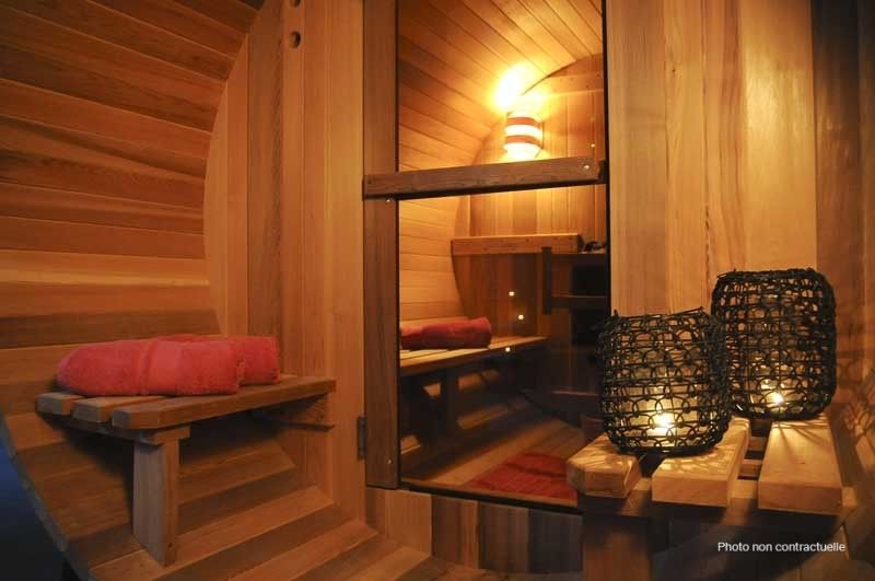 Sauna en bois intérieur